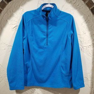 Lands End Blue Size Large 14/16 Fleece 1/2 Zip Pullover Women's